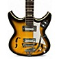 Vintage 1960s Tiesco Imperial 2 Color Sunburst Hollow Body Electric Guitar