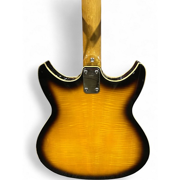 Vintage 1960s Tiesco Imperial 2 Color Sunburst Hollow Body Electric Guitar