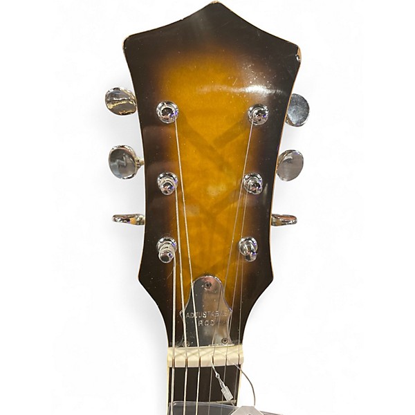 Vintage 1960s Tiesco Imperial 2 Color Sunburst Hollow Body Electric Guitar