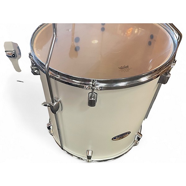 Used Pearl 3 Piece decade white Drum Kit