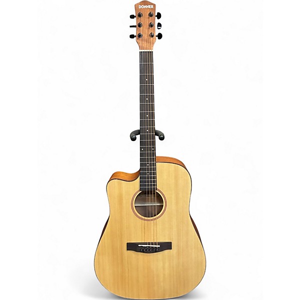 Used Donner DAG-1CL Left-handed Natural Acoustic Guitar Pack