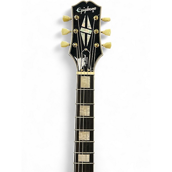 Used Epiphone Les Paul Custom Black Solid Body Electric Guitar