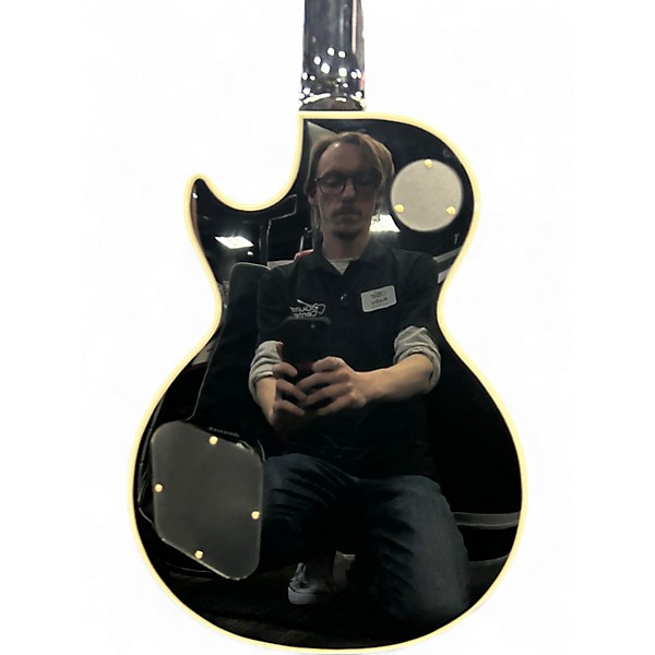 Used Epiphone Les Paul Custom Black Solid Body Electric Guitar