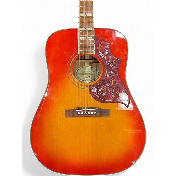 Used Epiphone Hummingbird 2 Color Sunburst Acoustic Guitar