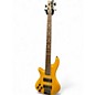 Used Schecter Guitar Research Stiletto Studio 5 String Left Handed Yellow Electric Bass Guitar thumbnail