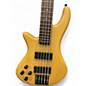Used Schecter Guitar Research Stiletto Studio 5 String Left Handed Yellow Electric Bass Guitar
