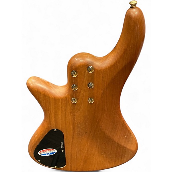 Used Schecter Guitar Research Stiletto Custom 5 String Natural Electric Bass Guitar