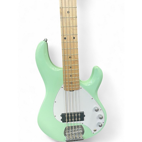 Used Sterling by Music Man StingRay 5 Surf Green Electric Bass Guitar