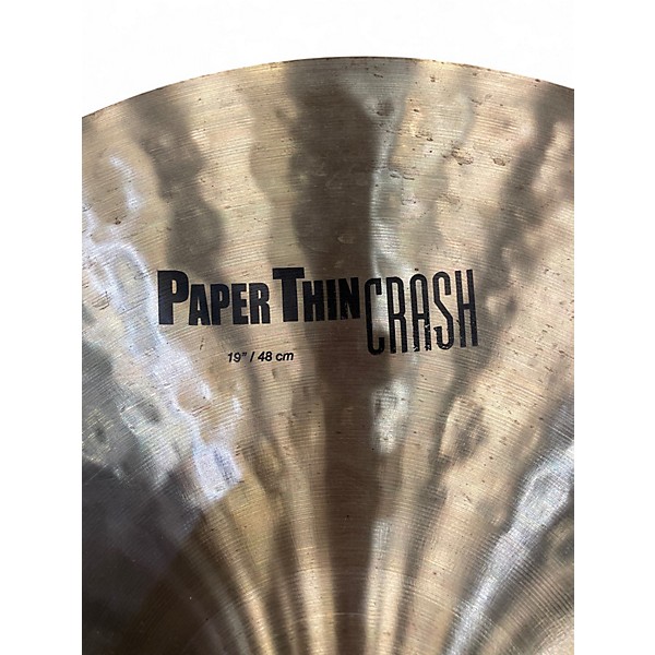 Used Zildjian 19in k paper thing crash Cymbal