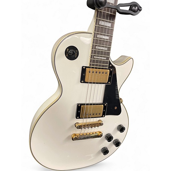 Used Epiphone Les Paul Custom Pro White Solid Body Electric Guitar