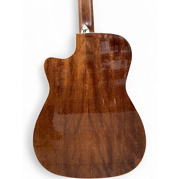 Used Washburn HF11SCE-0 Vintage Yellow Acoustic Electric Guitar