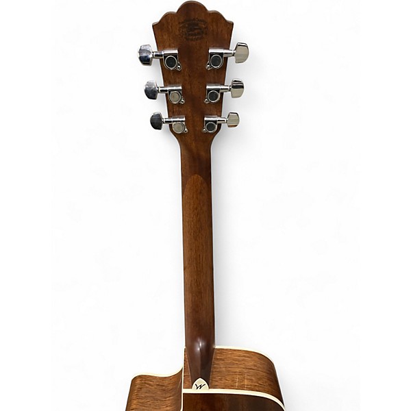 Used Washburn HF11SCE-0 Vintage Yellow Acoustic Electric Guitar