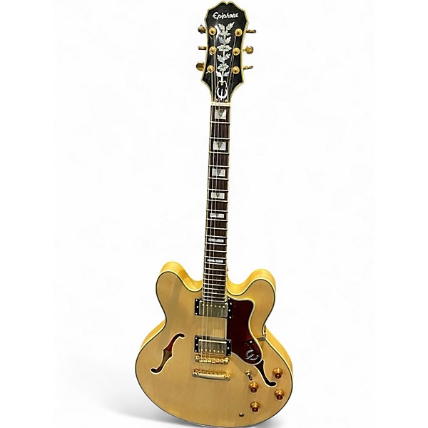 Used 2004 Epiphone Sheraton Natural Hollow Body Electric Guitar