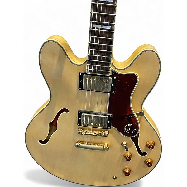 Used 2004 Epiphone Sheraton Natural Hollow Body Electric Guitar