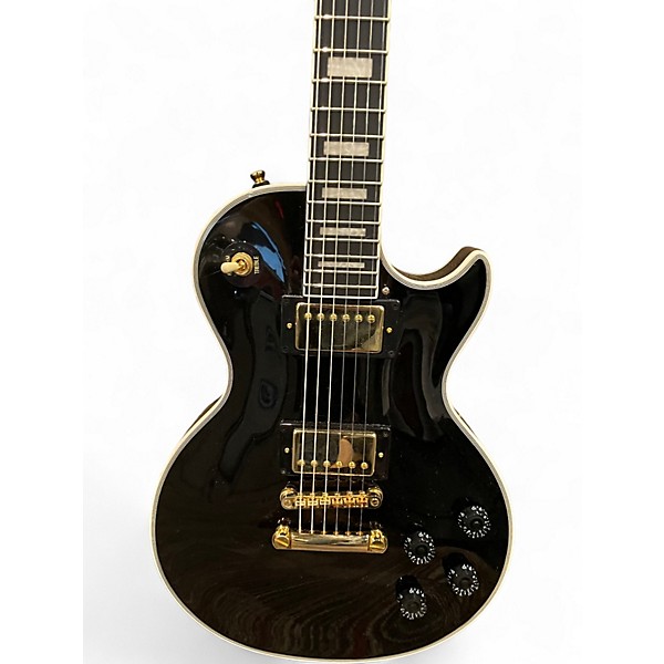 Used Epiphone Les Paul Custom Black Solid Body Electric Guitar