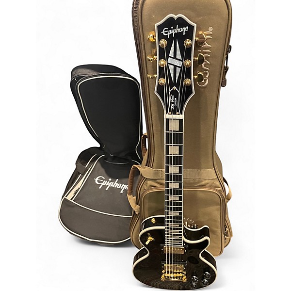 Used Epiphone Les Paul Custom Black Solid Body Electric Guitar