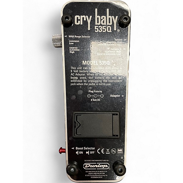 Used Dunlop 535Q Cry Baby Multi-Wah Effect Pedal