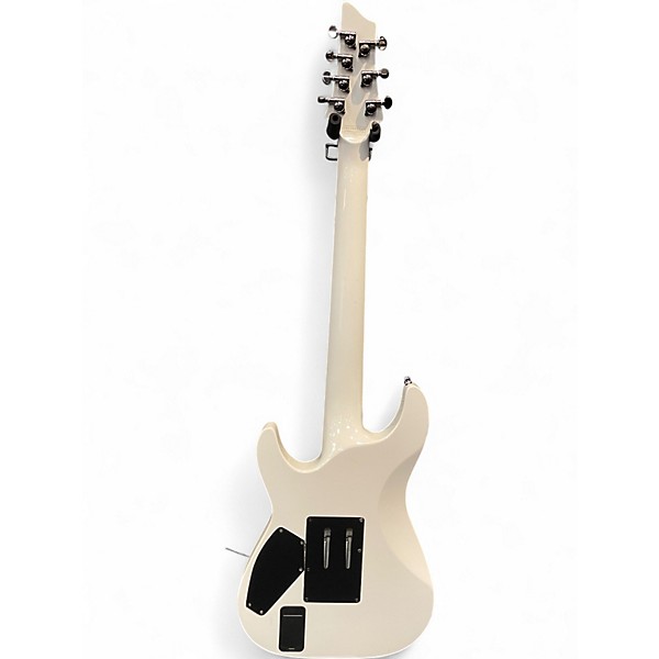 Used Schecter Guitar Research Hellraiser C7 Floyd Rose White Solid Body Electric Guitar