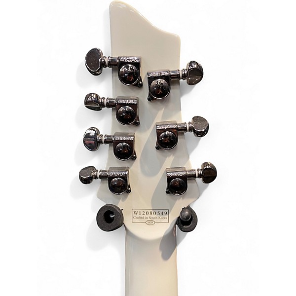 Used Schecter Guitar Research Hellraiser C7 Floyd Rose White Solid Body Electric Guitar