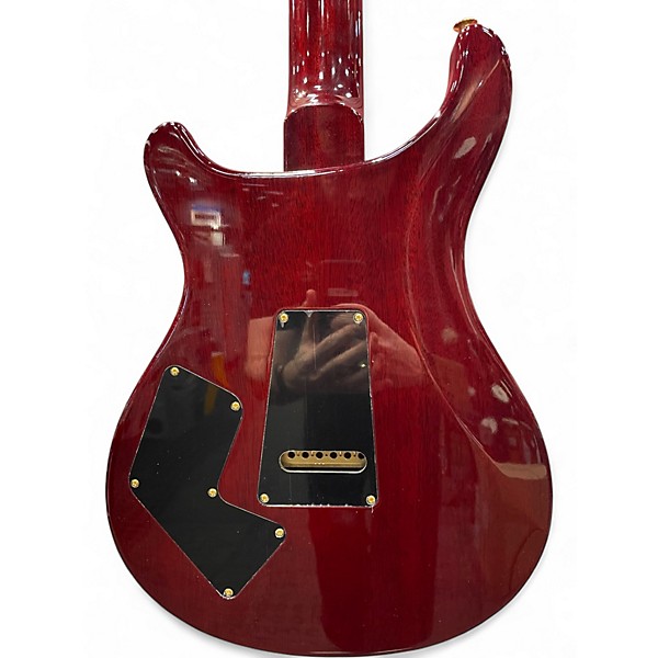 Used 2024 PRS MODERN EAGLE V 10 TOP FLAME Cherry Sunburst Solid Body Electric Guitar