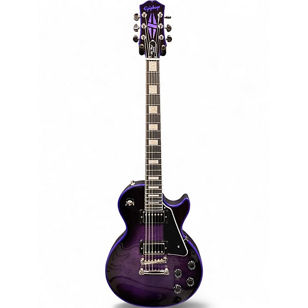 Used 2025 Epiphone LES PAUL CUSTOM WIDOW Purple Solid Body Electric Guitar