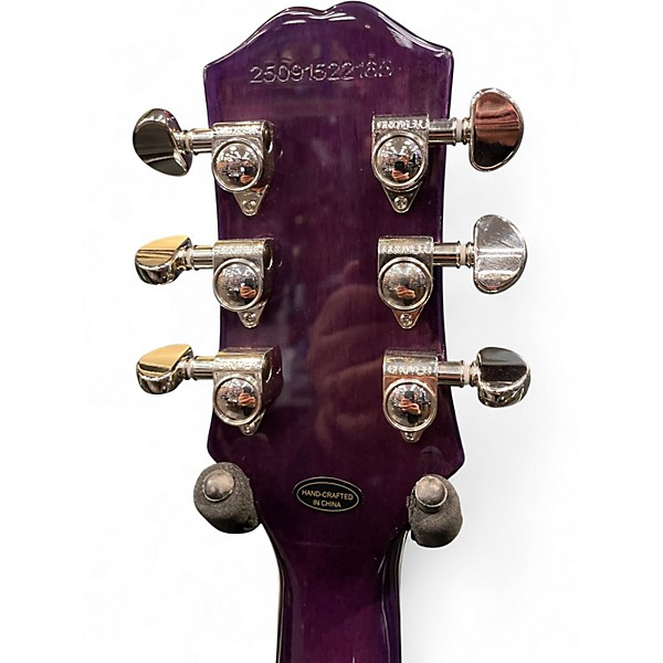 Used 2025 Epiphone LES PAUL CUSTOM WIDOW Purple Solid Body Electric Guitar