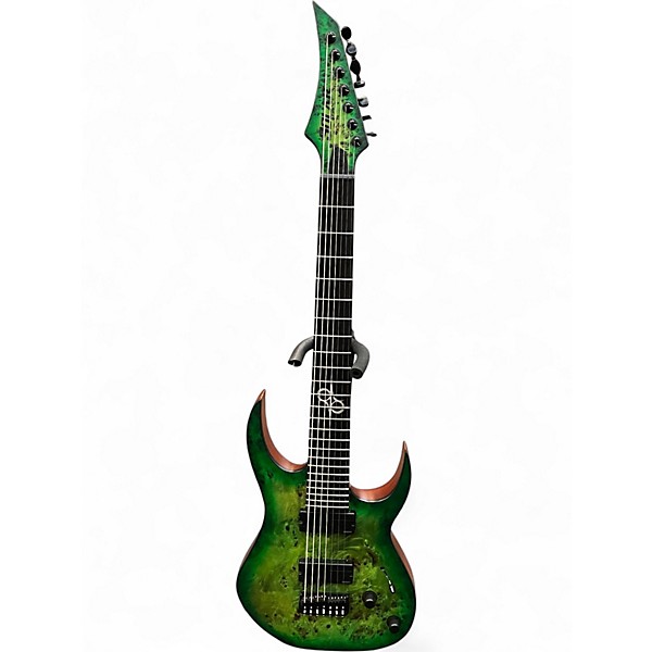Used Solar Guitars S1.7AHLB Lime Burst Matte Solid Body Electric Guitar