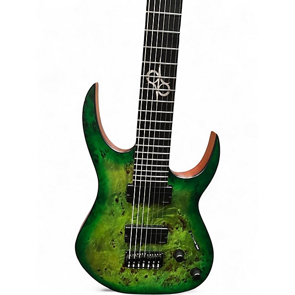 Used Solar Guitars S1.7AHLB Lime Burst Matte Solid Body Electric Guitar