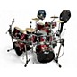 Used Pearl 9 Piece Export Wine Red Drum Kit thumbnail