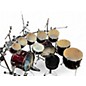 Used Pearl 9 Piece Export Wine Red Drum Kit