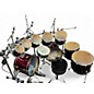 Used Pearl 9 Piece Export Wine Red Drum Kit