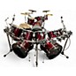Used Pearl 9 Piece Export Wine Red Drum Kit