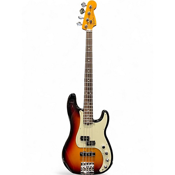 Used 2023 Fender American Ultra Jazz Bass pj 3 Color Sunburst Electric Bass Guitar
