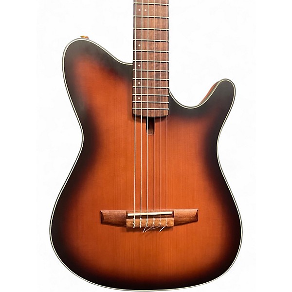 Used Ibanez FRH10N 2 Color Sunburst Classical Acoustic Electric Guitar