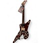 Used EVH Striped Series Shark Red with Black and White Stripes Solid Body Electric Guitar thumbnail