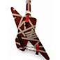 Used EVH Striped Series Shark Red with Black and White Stripes Solid Body Electric Guitar