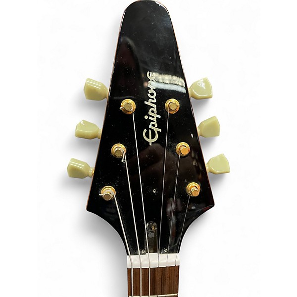 Used Epiphone 1958 Korina Flying V Natural Solid Body Electric Guitar