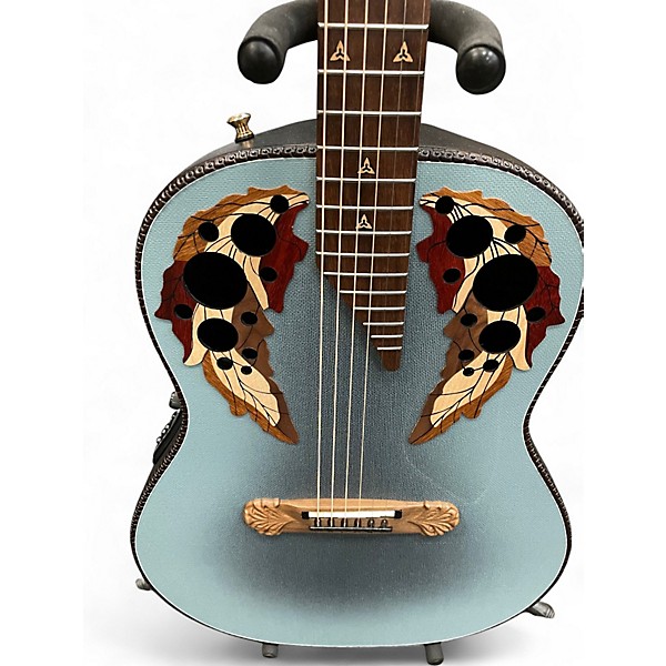 Used Ovation Adamas 1687GT Reverse Blue Burst Acoustic Electric Guitar