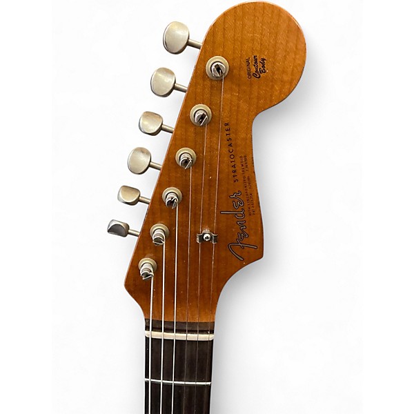 Used 2022 Fender 1963 Heavy Relic Stratocaster Custom Shop Crimson Transparent Solid Body Electric Guitar