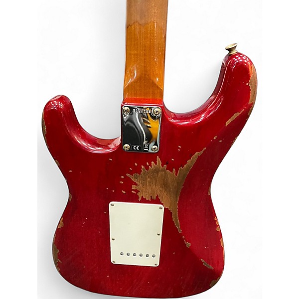 Used 2022 Fender 1963 Heavy Relic Stratocaster Custom Shop Crimson Transparent Solid Body Electric Guitar