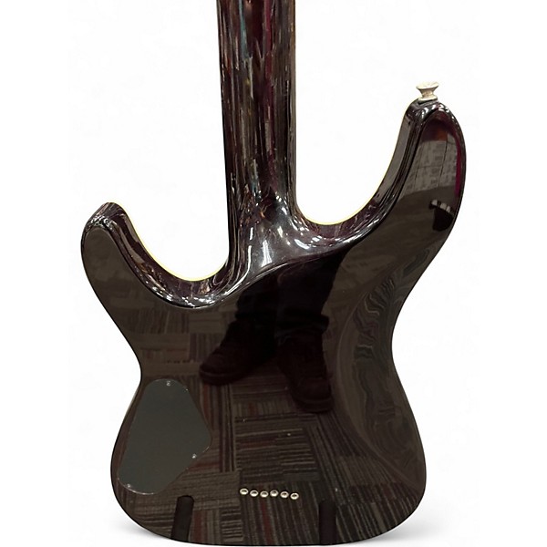 Used Schecter Guitar Research C1+ Diamond Series Burgundy Solid Body Electric Guitar