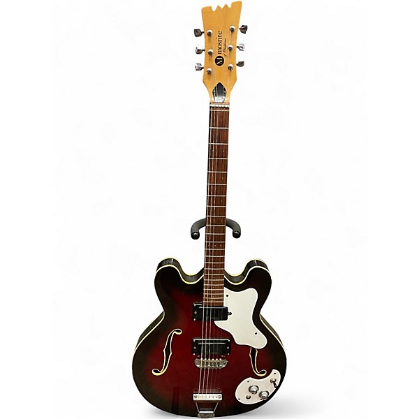 Vintage 1960s Mosrite CELEBRITY Crimson Red Burst Hollow Body Electric Guitar