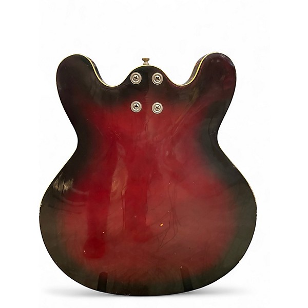 Vintage 1960s Mosrite CELEBRITY Crimson Red Burst Hollow Body Electric Guitar