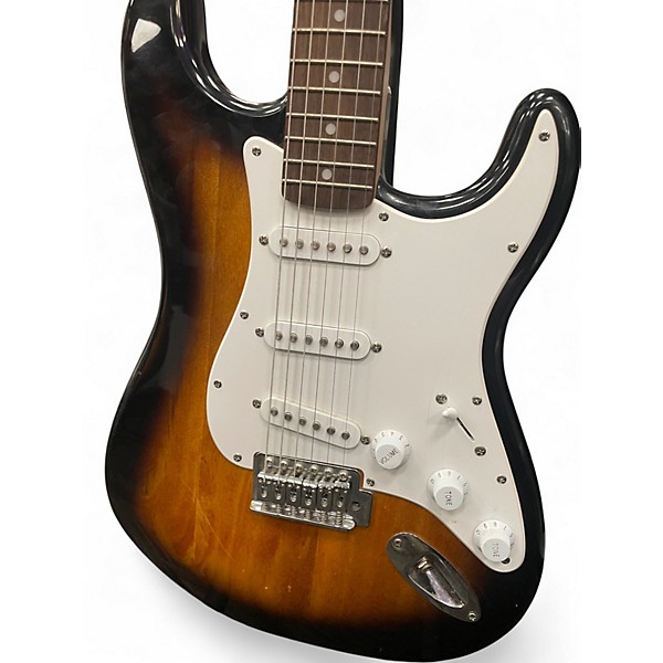 Used Squier Standard Stratocaster 2 Tone Sunburst Solid Body Electric Guitar