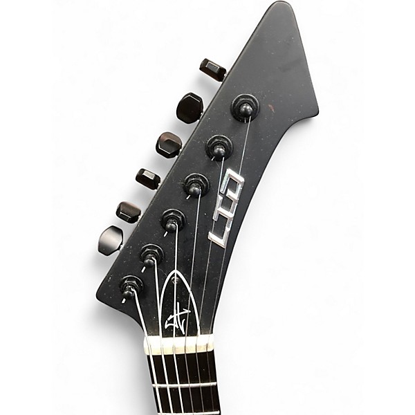 Used ESP LTD James Hetfield Snakebyte Satin Black Solid Body Electric Guitar