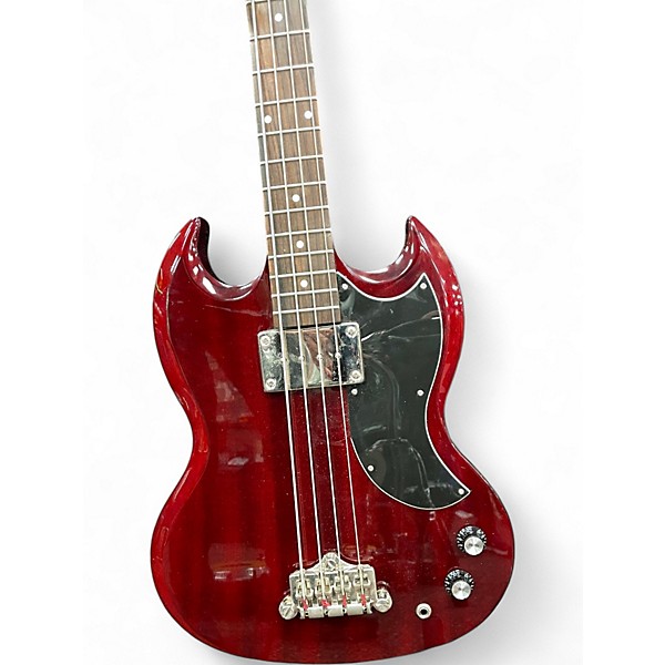 Used Epiphone SG Cherry Electric Bass Guitar