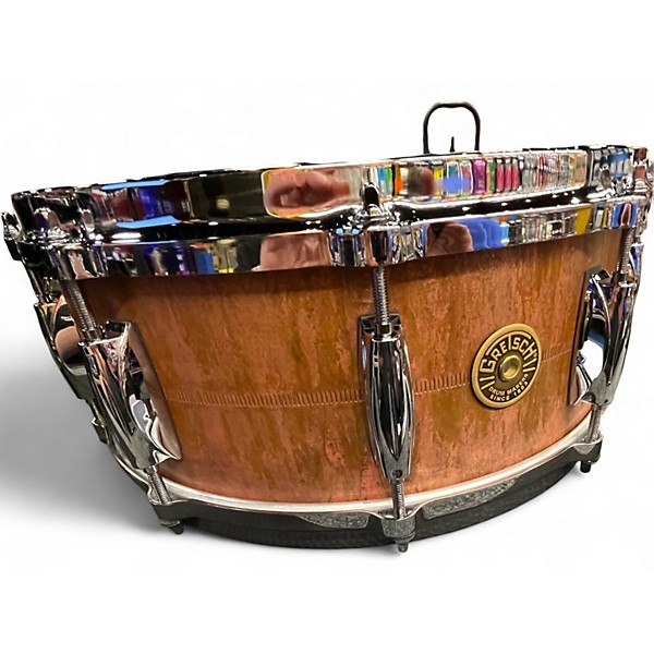 Used Gretsch Drums 14X5.5 GAS5514-KC KEITH CARLOCK SIGNATURE BRASS - PETINA FINISH Drum