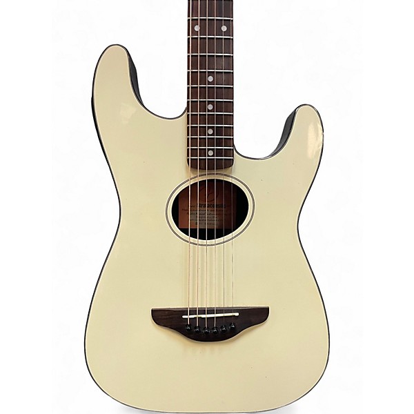 Used Fender STRATACOUSTIC OWT Vintage White Acoustic Electric Guitar