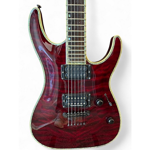 Used ESP LTD MH1000 Deluxe Black Cherry Solid Body Electric Guitar