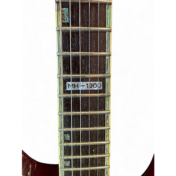 Used ESP LTD MH1000 Deluxe Black Cherry Solid Body Electric Guitar